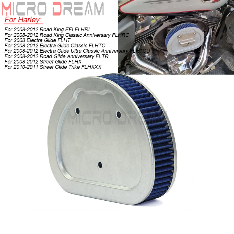 For Harley Electra Street Glide Road King Motorcycle High Flow