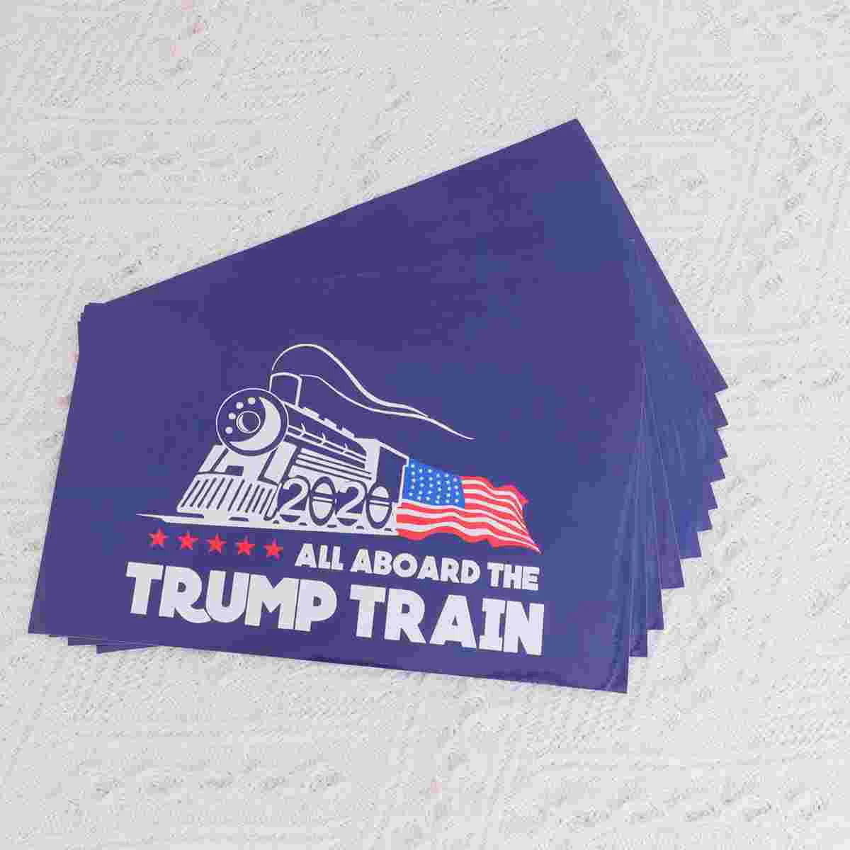 

20pcs 2020 Trump Train Sticker Creative United States Presidential Election Car Label Train Design Automobile Decal Automobile