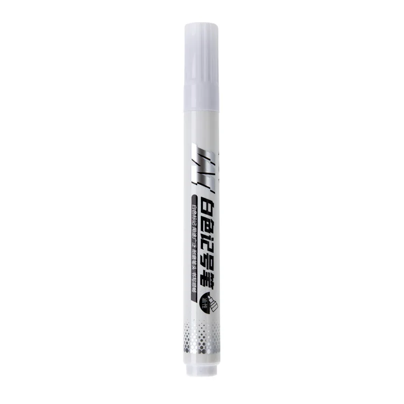 White Marker Pen No Fading Waterproof Oiliness Big Headed Pen Tire Markings Fine Arts Painting Quick Drying Large Size white marker pens