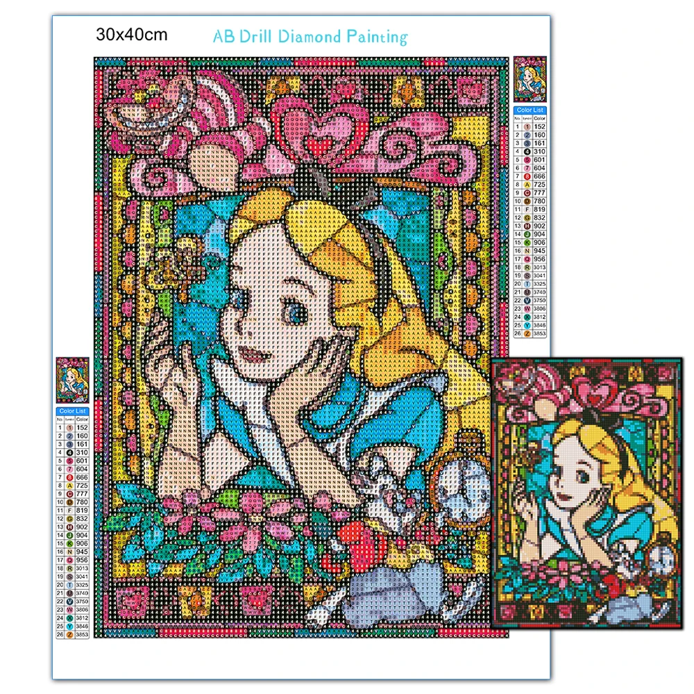 Disney Diamond Painting Cartoon Characters Set Hobby Art 5D DIY Round Drill Fairy Princess Diamond Mosaic Embroidery Home Decor