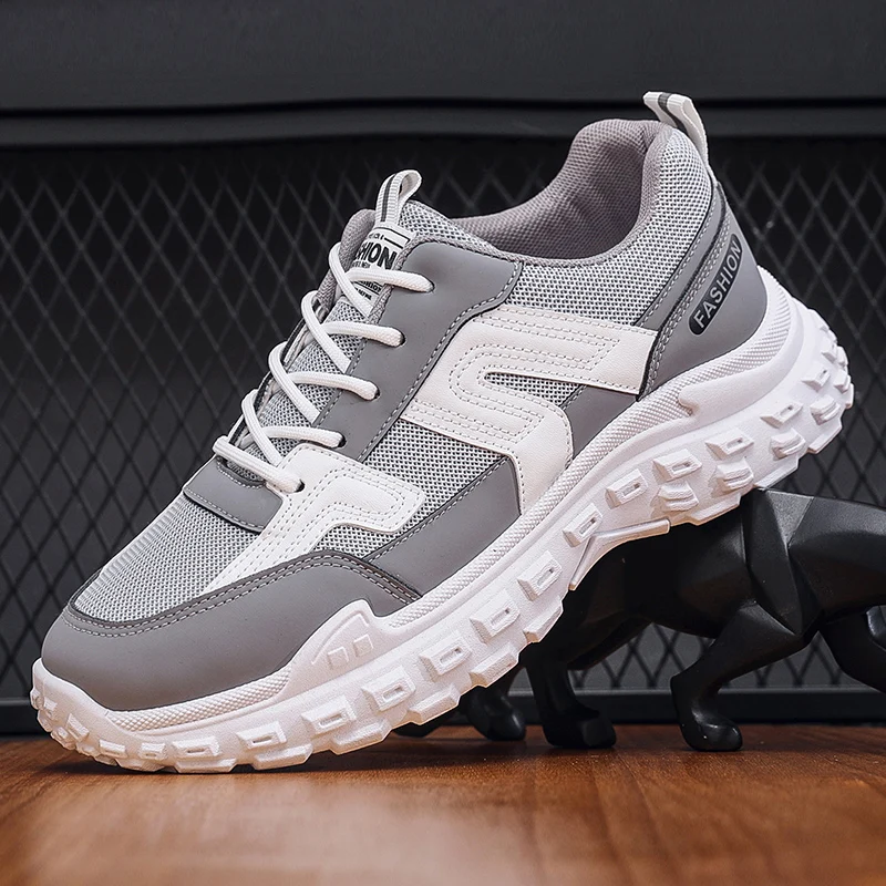 

Fujeak Men Fashion Athletic Shoes Breathable Running Loafers Hiking Sneakers Tennis Trainer Shoes for Mens Outdoor Casual Shoes