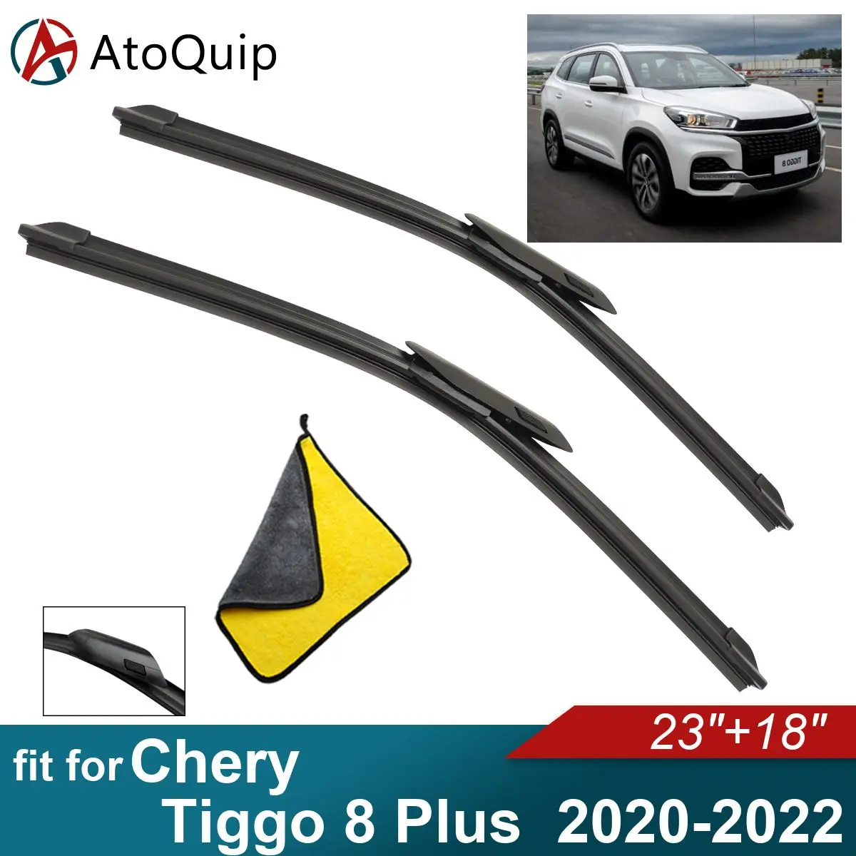 

Car Windshield Wiper Blades Fit For Chery Tiggo 8 Plus Wiper Blades Soft Rubber Auto Front Windscreen 2020 2021 2022