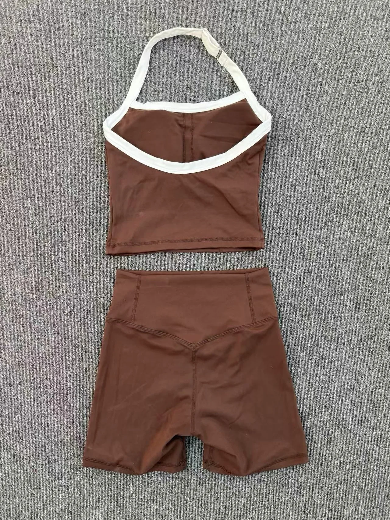 Fashion Patchwork Skinny Shorts Set Gym Women Workout Clothing Summer Sleeveless Backless Fitness Sport Suit Women Sportwear Red