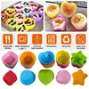 6/12PCS Silicone muffin mold Round muffin cup Heart cake baking mold Kitchen Cooking supplies Cake decorating tools