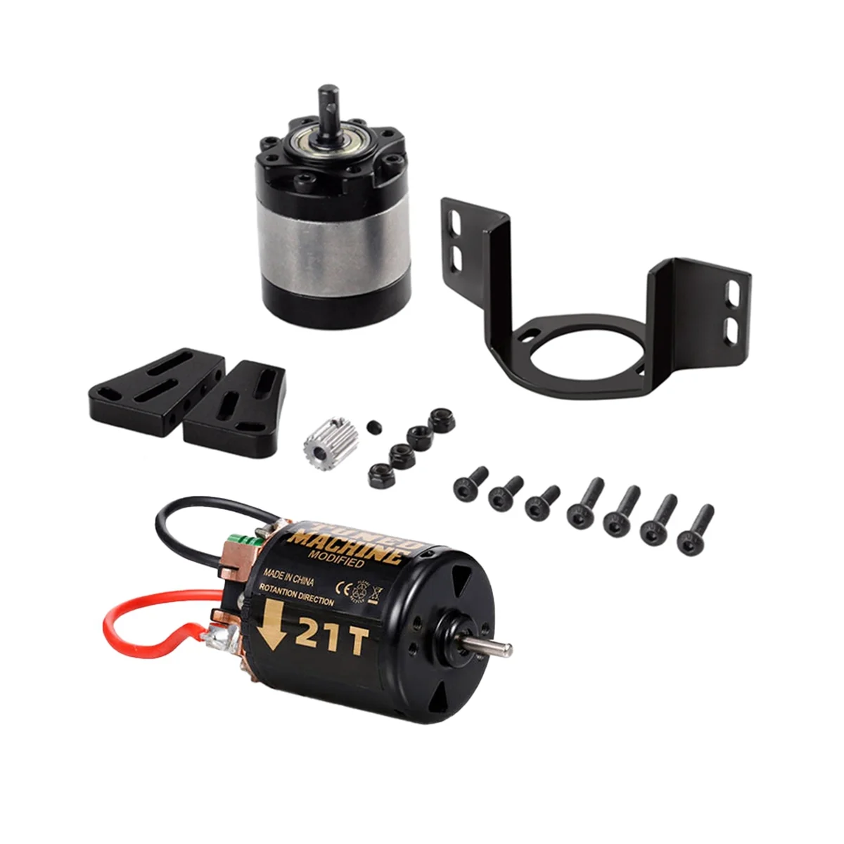 

Внешняя карбоновая щетка 540, щеточный двигатель 21T с редуктором 1:5, коробка передач для прицепа 1/14, 1/10, гусеничная машина на радиоуправлении SCX10, TRX4