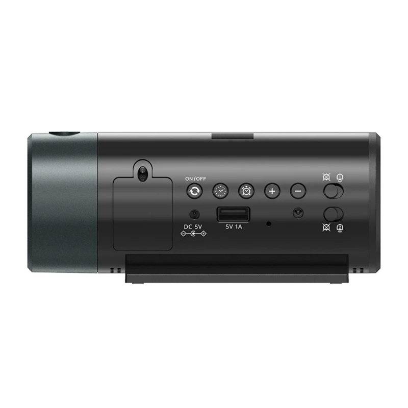 LED Screen Projection Alarm Clock with Double Alarms and Temperature Monitoring -9~+39°C Temperature Detection Ranges 3