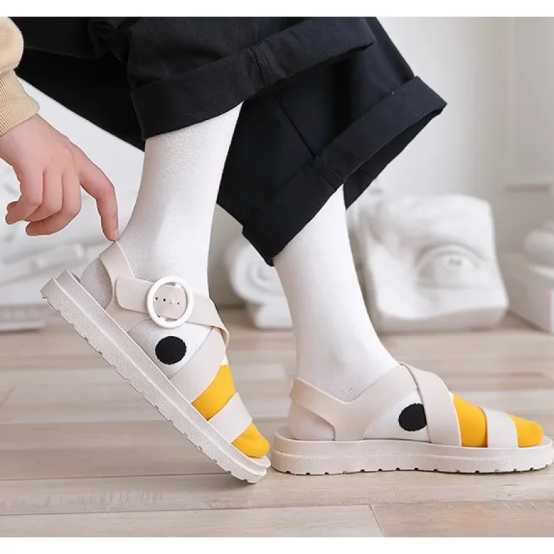 Cartoon Goose Design Women's Fashionable and Versatile Casual Socks - Breathable, Soft, and Comfortable