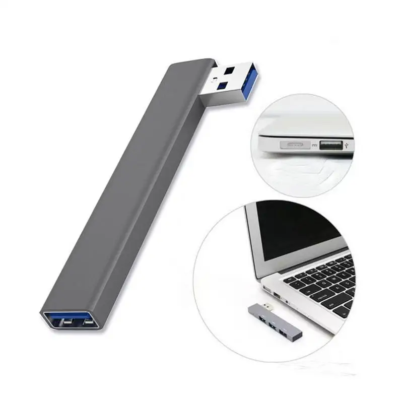 USB Hub, 4 Port USB Splitter, Portable USB Adapter Multiport Expander for Desktop, Laptop, Flash Drive, Printer, PC, Keyboards