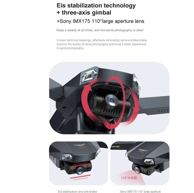 2022 GPS Drone 8k Professional Camera Drone 3KM RC Distance drones 3-Axis Brushless Motor Obstacle Avoidance Dron Quadcopter 2