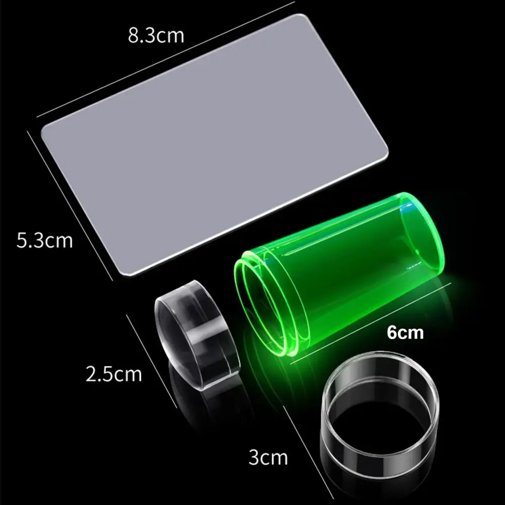 1 Set Nail Art Stamp Useful Simple Operation Nail Stamper French Tip Silicone Stamper Tool Female Supply