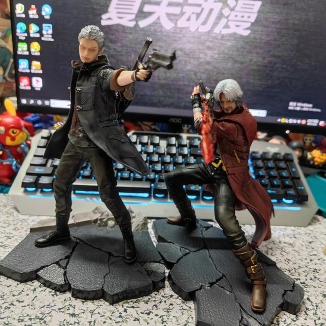 28cm Devil DANTE May Cry NERO Statue Action Figure PVC Model Collection Toy  For Friend Gifts