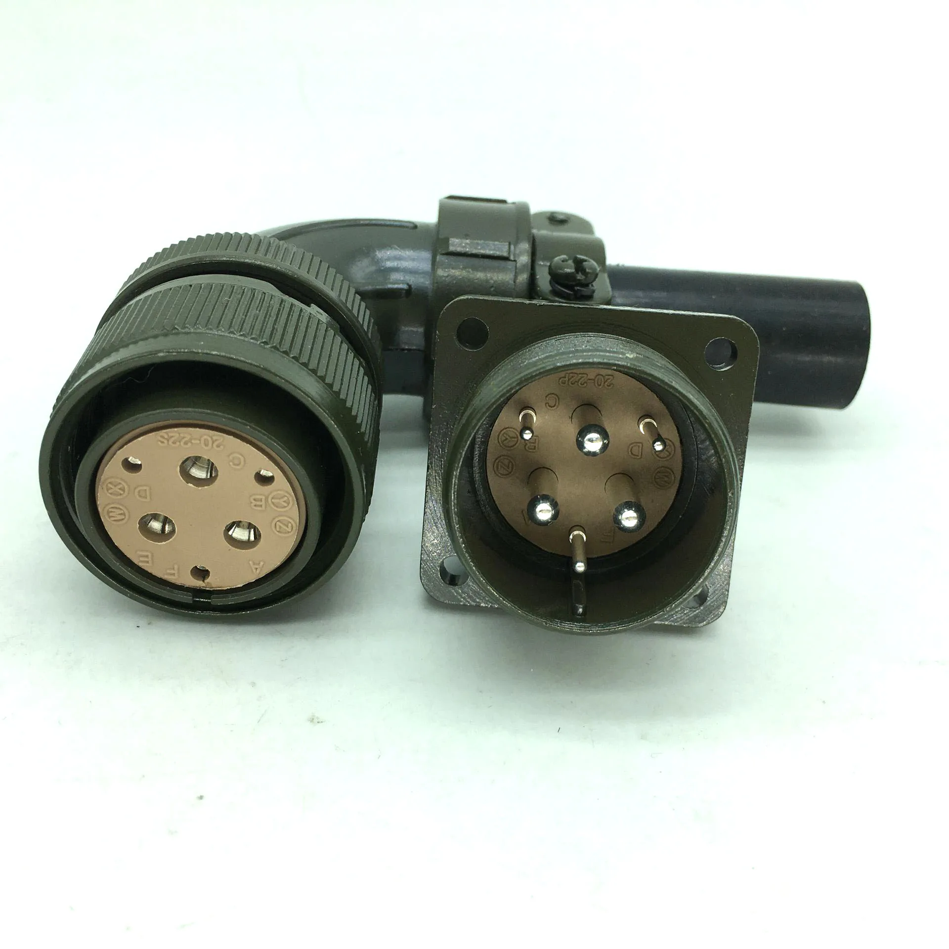 6 pinos angulo direito aviacao plug amp 02