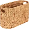 Wicker Toilet Paper Holder Stand, Wicker Toilet Paper Storage Basket for Bathroom, Natural Water Hyacinth Storage Baskets 2