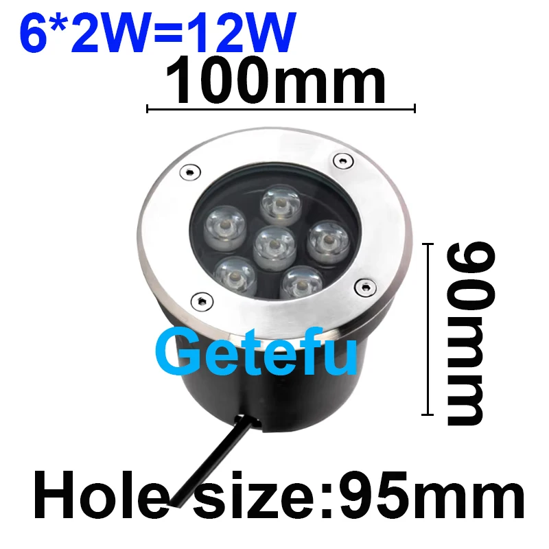 thumbnail image 1 of Foco LED para jardín subterráneo, 3 W, 5 W, 7 W, 10 W, 12 W, resistente al agua, IP67, para exteriores, empotrado en el suelo, iluminación de terraza exterior, 220 V CC, 12 V y 24 V, 1 of 5