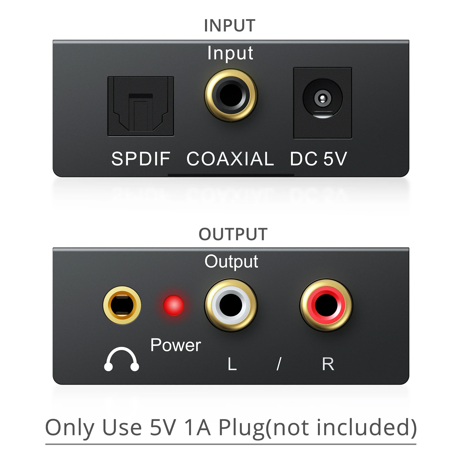 PROZOR 192KHz Digital to Analog Audio Converter DAC SPDIF Optical