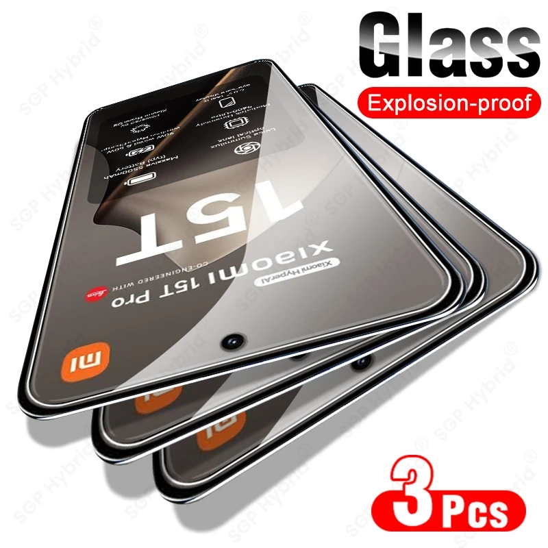 3-Pack HD Tempered Glass Screen Protector - Case Friendly, 9H Hardness