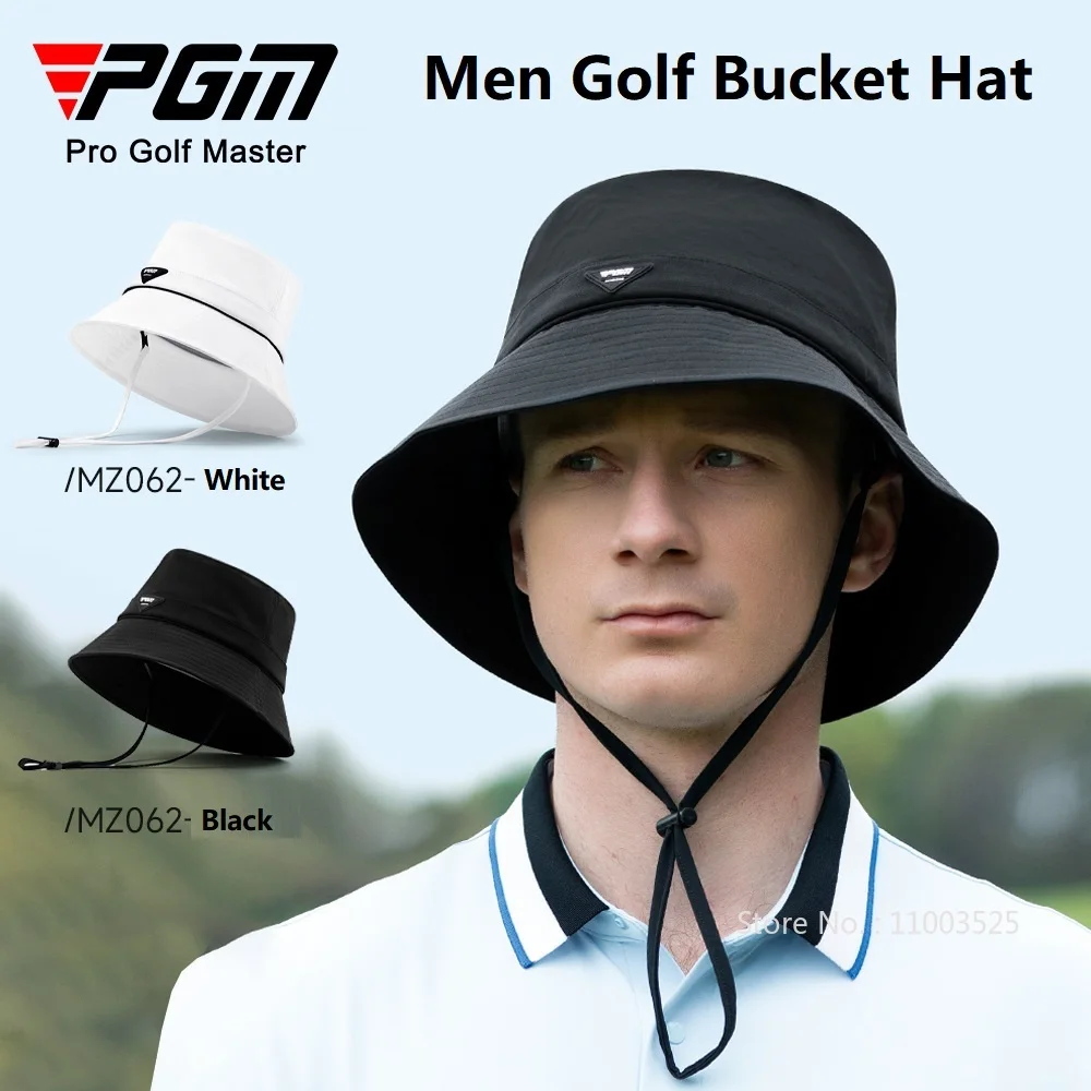 New Golf Hat Fashion Outdoor Sports Golf Bucket Cap High Rope Adjustable Fisherman Hat Sunscreen Anti-Sweat Headcover