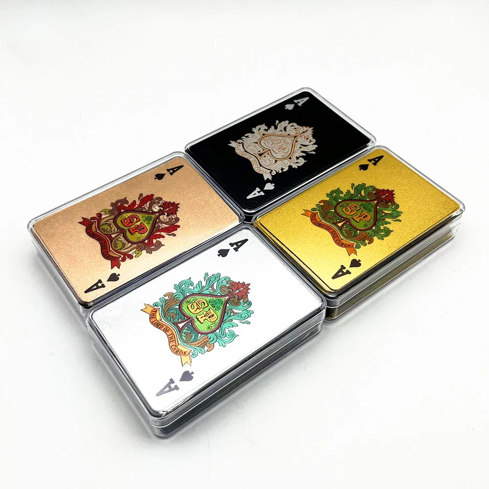 Plastic Poker Cards 1 Deck Playing Cards Poker Set Card Storage Box Transparent Acrylic Box