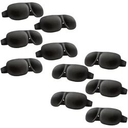 Ultra - Soft 3D Contoured Sleep Mask - 100% Light Blocking, Breathable Eye Cover for Rest, Travel, and Yoga (10pcs without nose)