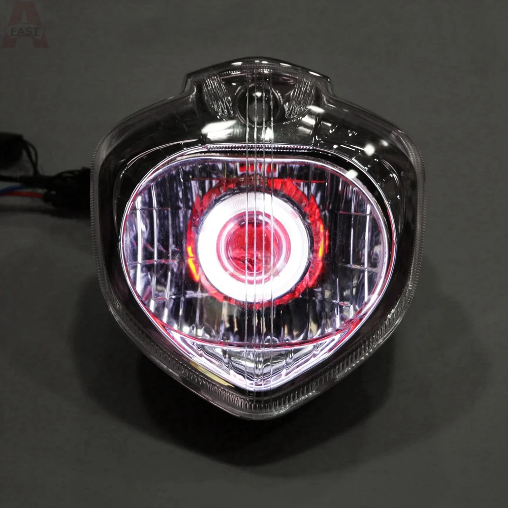 Motorcycle Headlight for YAMAHA 2004 2009 FZ6 FZ6N Angel Demon Eye HID Projector Headlight
