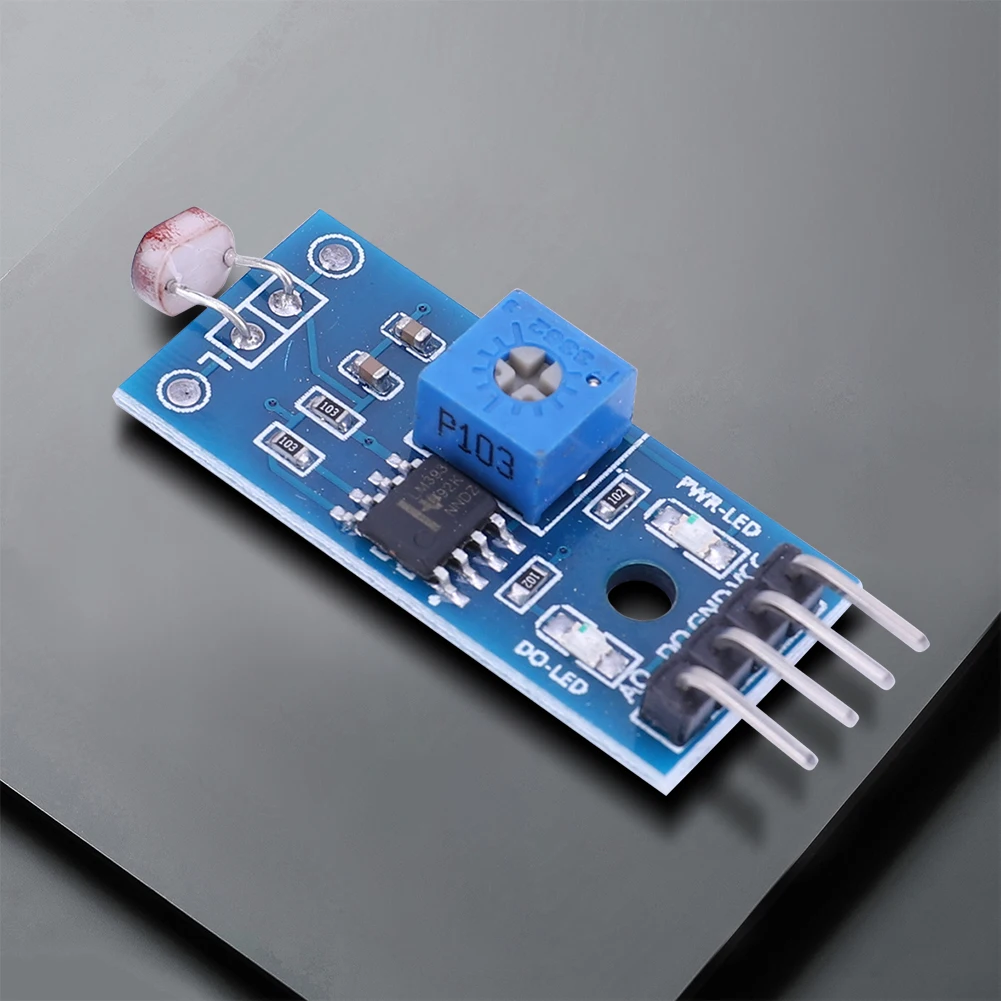 LM393 Light Sensitive Sensor 4Pin Optical Sensitive Resistance Module 3.5V-5V Light Detector Board for Arduino DIY Kit