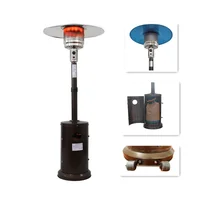Modern Glass Tube Log Burner Durable Wall Mount Solar Terracotta Kerosene Round Terrace Outdoor Patio Gas Heater With Bar Table 1