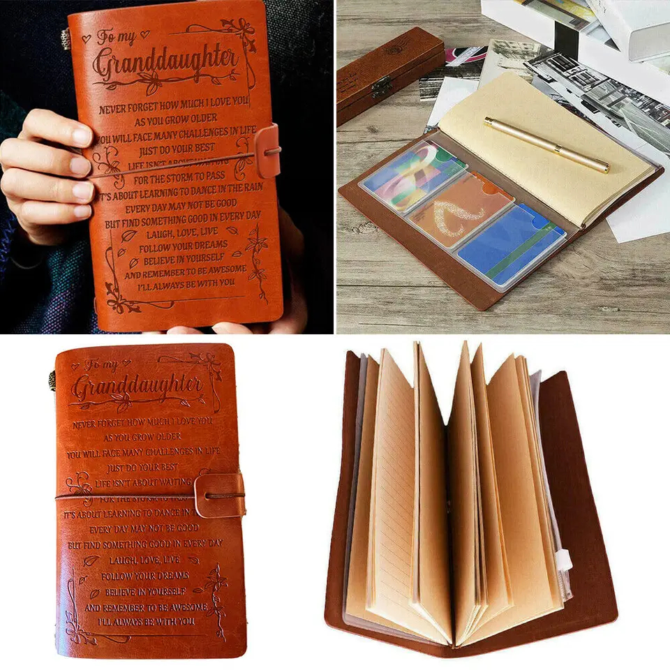 A5 A6 レザーノート牛革カバージャーナル 176ページ タイロープブック ハンドメイド オフィス 学校 旅行 日記 レトロ (カ レザーケース  ノートブック 日記帳 手作りメモ帳 オフィス 学校 ギフト KISSKI A5ノートカバー、牛革、充填日記帳、A5プランカバー ペン/携帯バッグ ..., image size:960x960