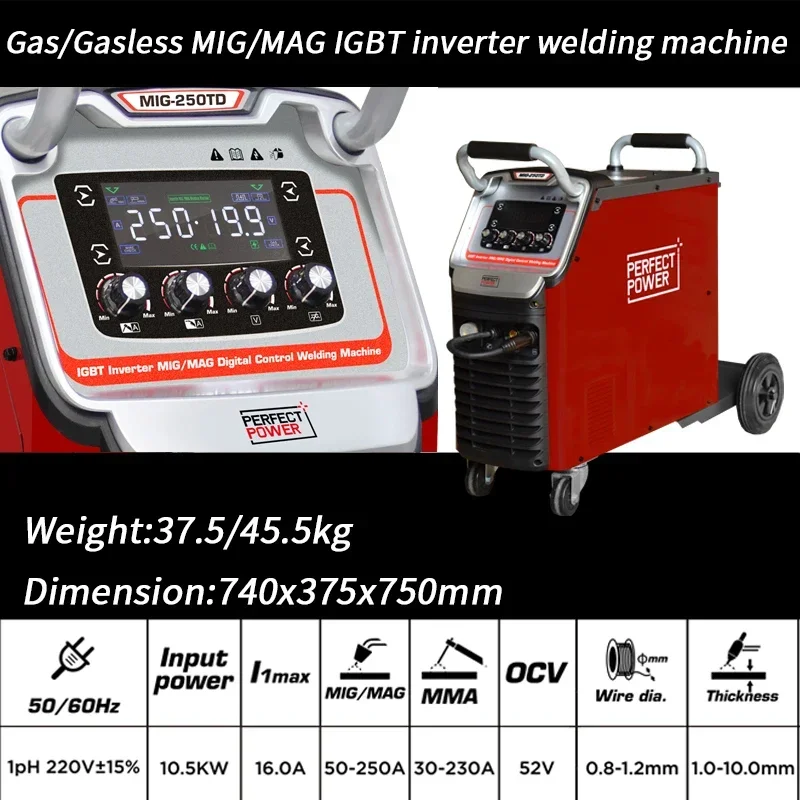 Gasless mig welder 220v double pulse mig mag welding machine price with mma tig mig mag welding machine price 5