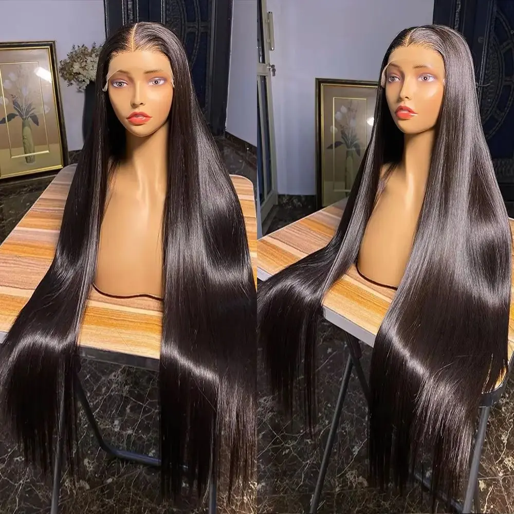 30 40 Inch 13x6 Bone Straight HD Transparent Lace Front Wigs 13x4 HD Lace Frontal Wig For Black Women Brazilian Wigs Human Hair 4
