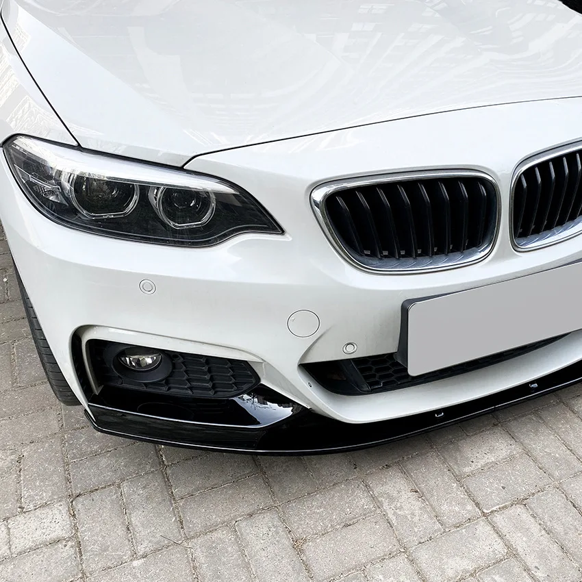 BMW 2 시리즈 F22 F23 M235i M240i M-Sport 2014-2021 차량용 프론트 범퍼 스포일러 립 스플리터 바디 키트 범퍼 립 턱 디퓨저