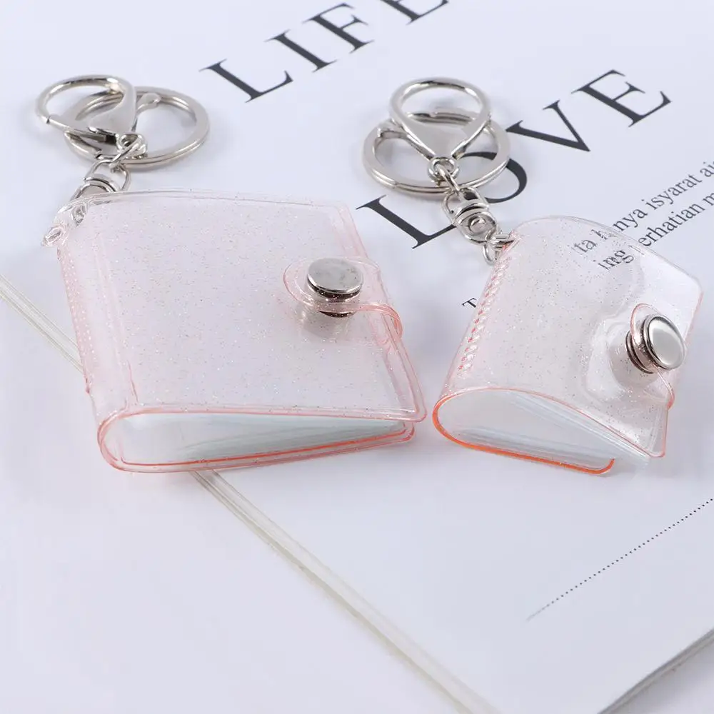 Photo Album Lover Albums Pendant Pictures Storage Photo Holder Interstitial Card Bag Card Book Keyring 1 2 Inch Photo Album Keychain