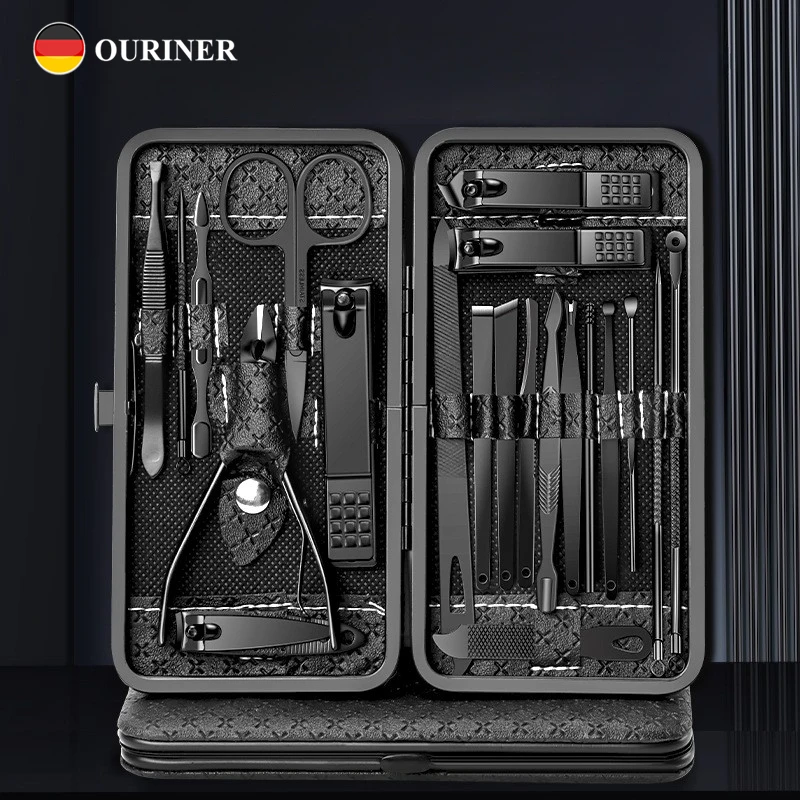 Manicure Cutters Nail Clipper Set Manicure Nail Trimmer Pedicure Scissors Tool Knife 19/21 Pcs
