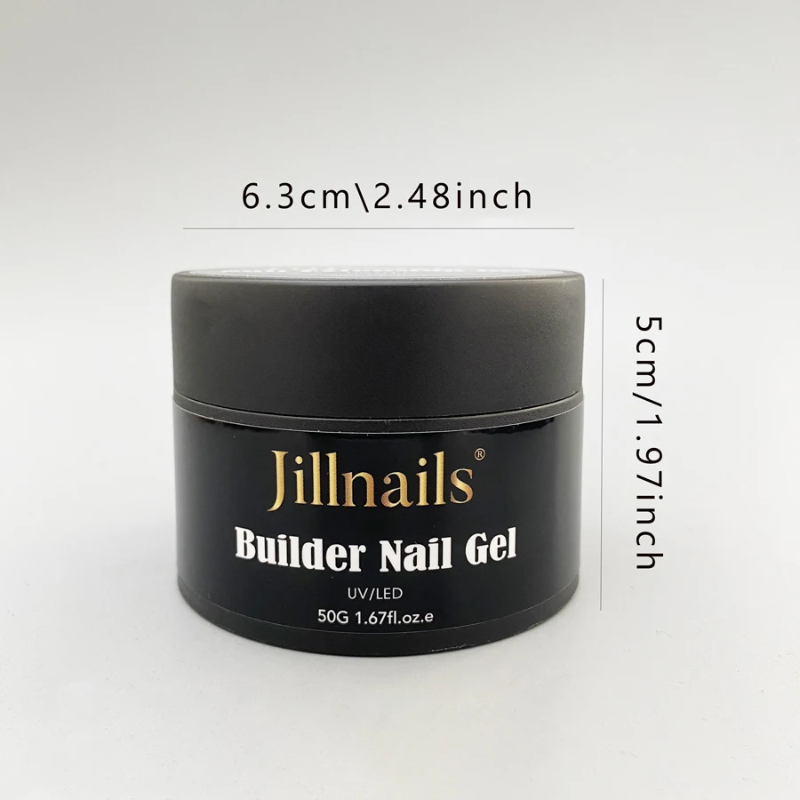 Jillnails 50g Shimmer Milky Hard Gel Builder Reflective Nails Extension Glitter Building Gel 6