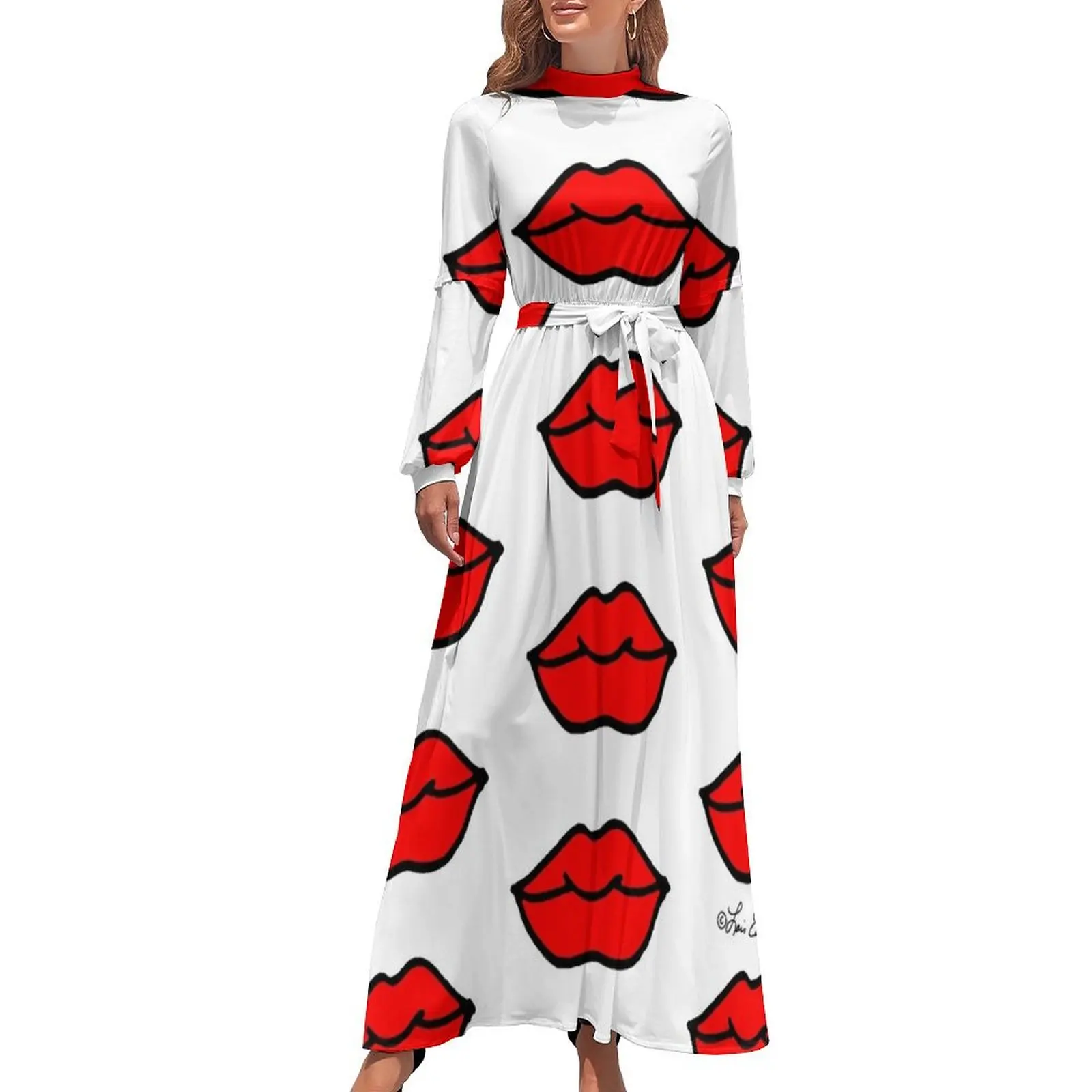 thumbnail image 1 of ¡Labios! Vestido largo vestidos mujer verano 2024 Moda mujer vestidos largos para mujer, 1 of 5