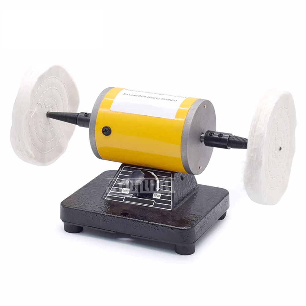 

Desktop speed-adjustable jewelry polisher electric Disc metal polishing machine 220V Double wheel polishing SIP-60