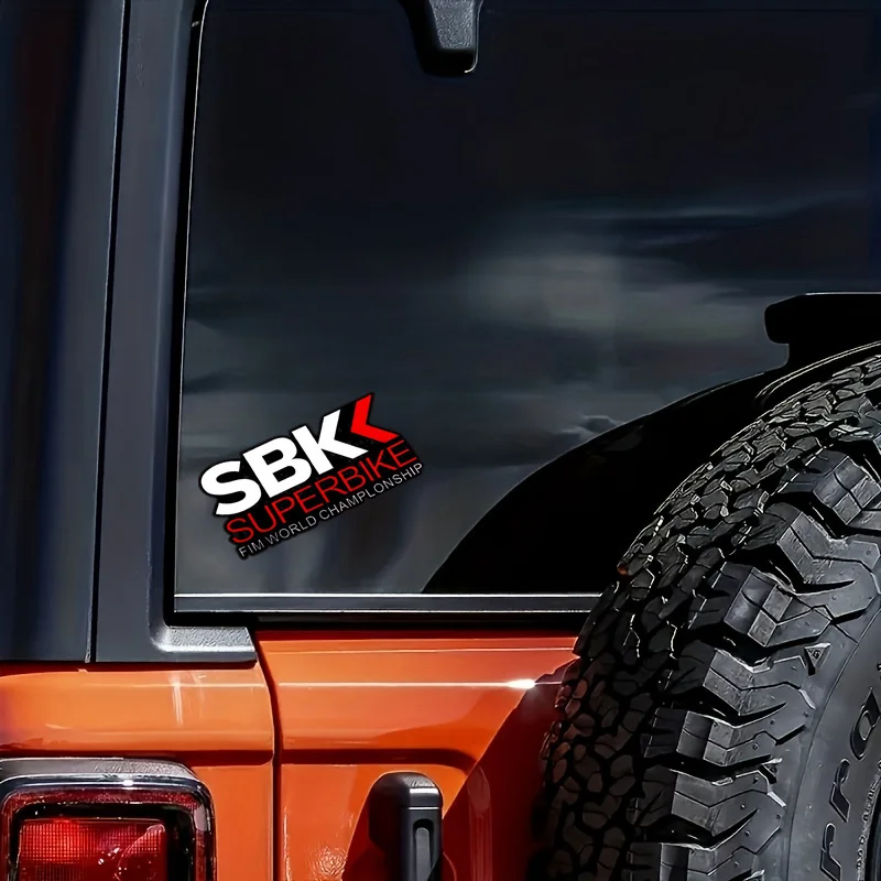 1PC SBK 슈퍼바이크 챔피언십 스티커, 모터사이클 운전자를 위한 대담한 로고 데칼, 레이싱 열정을 보여주기에 이상적