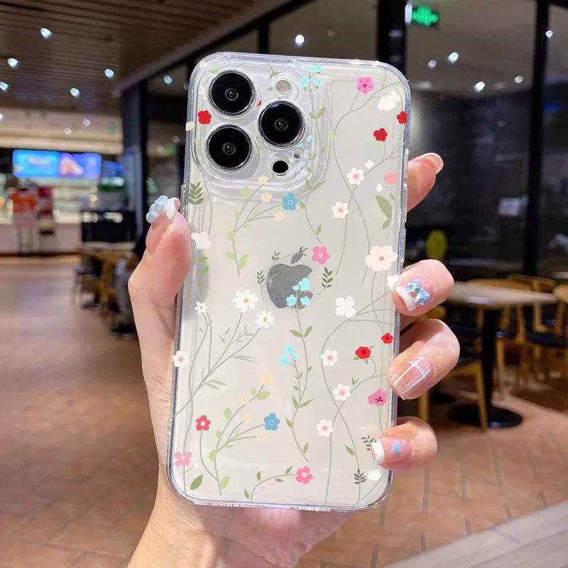 Daisy Flower Clear Silicone Phone Case Cover