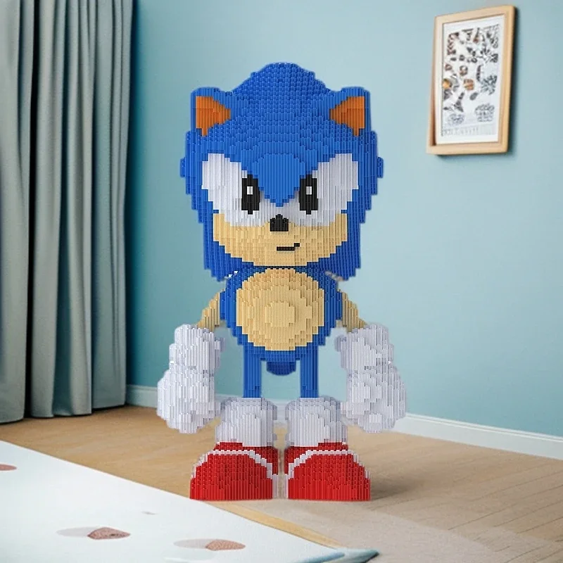 Sonic Building Blos Puzzle Adult Version Eonal Small Particle Assembly Toy for 6 to 2 Years Old Children And Adults