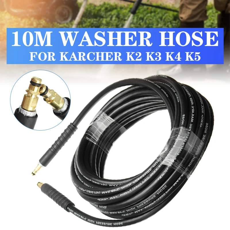

10M Quick Connect With Car Washer Extension Hose Gun High Pressure Washer Hose Working For Karcher K-series K2, K3, K4, K5