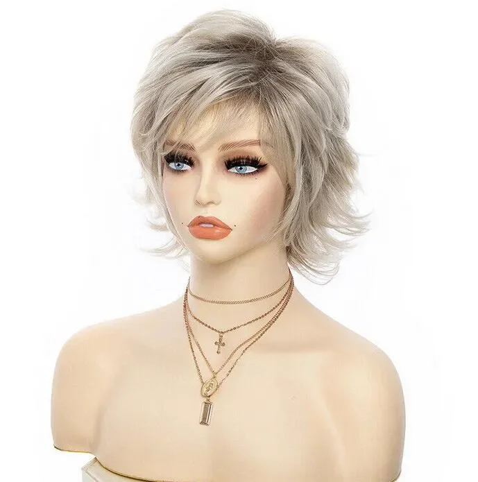 

Pixie Layered Short Mixed Blonde Wigs For Women’s Christmas Halloween Cosplay Costume Party Wigs