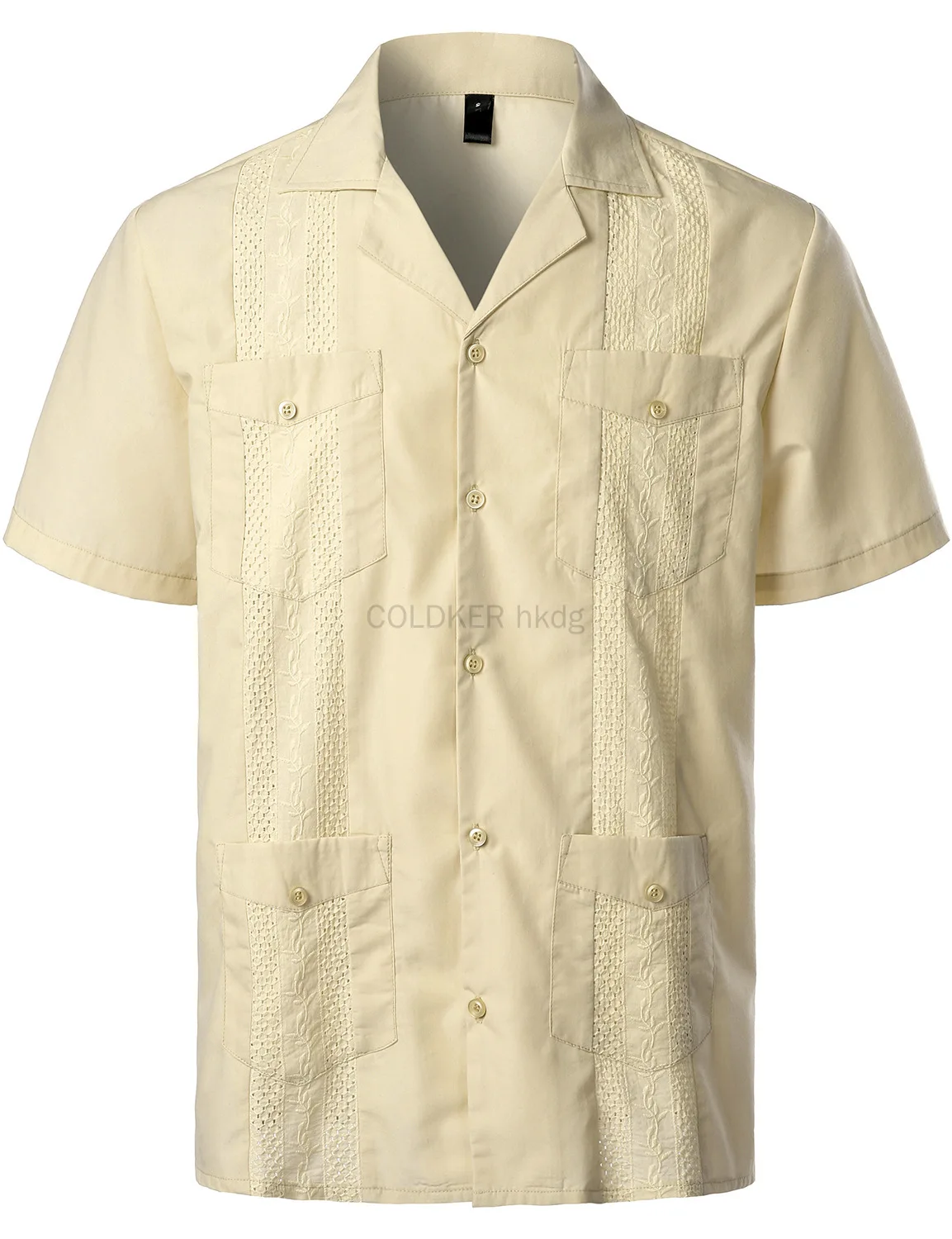 Camisa Guayabera Meninos Zhaovi's - Manga Curta 70% Linho | Estilo Cubano Praia E Verão