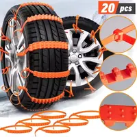 10/20PCS Car Tire Chains Winter Snow Anti-Skid Tyre Cable Ties Auto Outdoor Snow Tire Tyre Anti Skid Chain Emergency Accessories