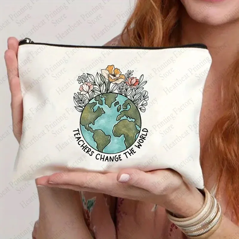 

Сумка для макияжа с изменением мира, Подарочный органайзер для школы и преподавания, Боковая Сумка на унитаз, школьный пенал