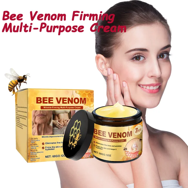 Bee Venom Firming Cream for Sagging Skin Lifting Tightening Anti Wrinkle Fade Fine Lines Hydrating Multi Action Body Cream