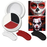 Halloween Makeup Palette Face Body Paint Makeup Wheel White Black Red Waterproof Zombie Skeleton Cosplay Makeup Face Painting 1