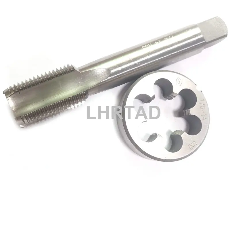 Exterior Pipe Threader Uxcell 7/8"-14 UNF Alloy Tool Steel Machine Thread Round Threading Die Hand Tool Threading Boards