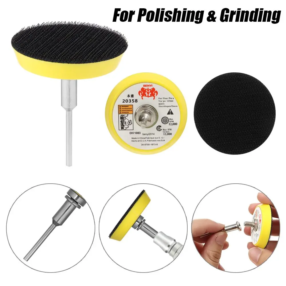 2inch 50mm with 3mm Shank Electric Grinder Abrasive Tools Sanding Pad for Polishing & Grinding Polish Backer Plate Sander Disc