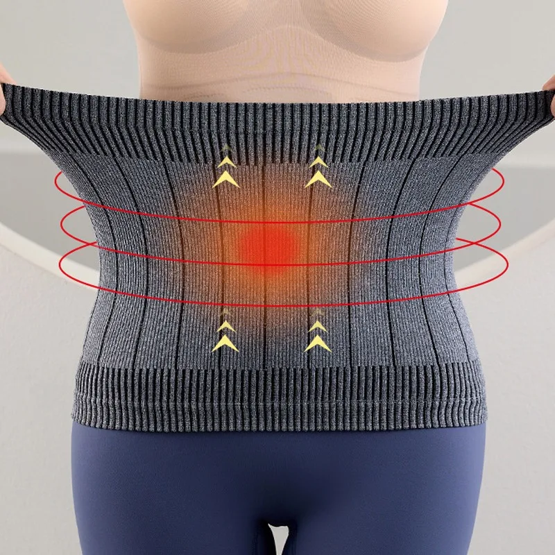 Waist Trainer Corset Women Elastic Lower Back Belly Waist Warmer Band Binder Kidney Protector Wrap Winter Elder Back Pain Relief Lumbar Support Belt