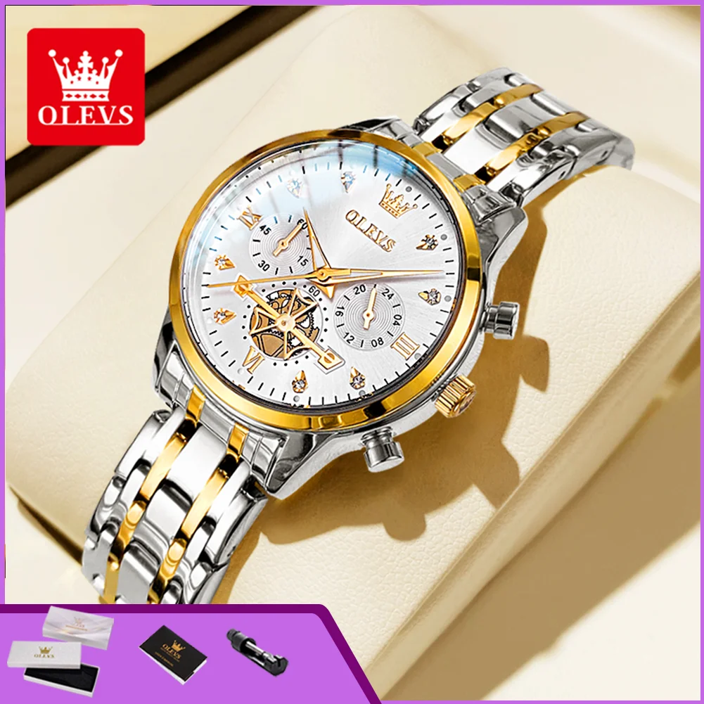 Elegant Waterproof Quartz Women's Chronograph Watch by OLEVS