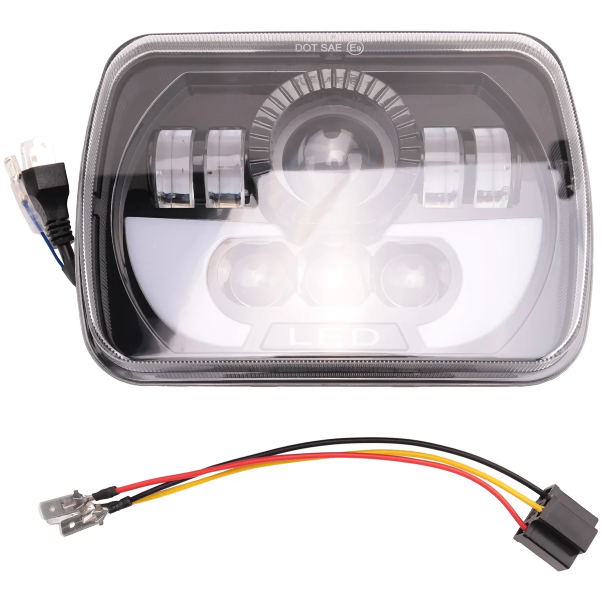 Fari A Led 300W 5 X7 Led Lampada Frontale A Fascio Sigillato Con Faro A Led Abbagliante Anabbagliante Per Jeep Wrangler Yj Cherokee Xj